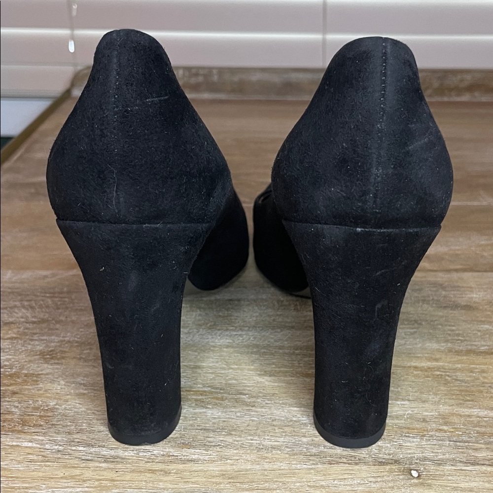 Dolce & Gabbana Black Peep Toe Heels - Picture 3 of 6
